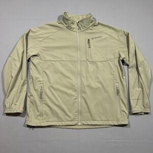 Columbia Ascender II Softshell Jacket Omni-Shield Full Zip Tan Men's XXL